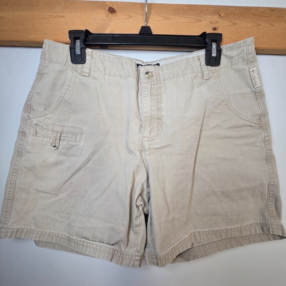 Columbia Women's Hiking Shorts Size 10 Gorpcore Khaki Cargo Outdoors Trails